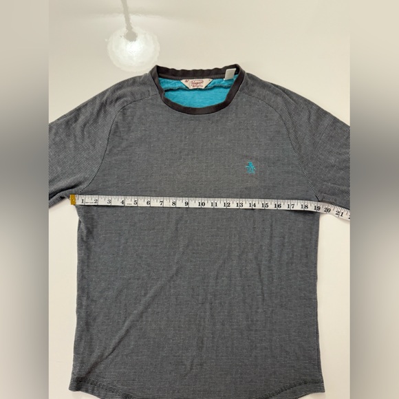 Penguin T Shirt Mens Size Medium Gray Casual Pullover Long Sleeve Adult - Picture 5 of 8